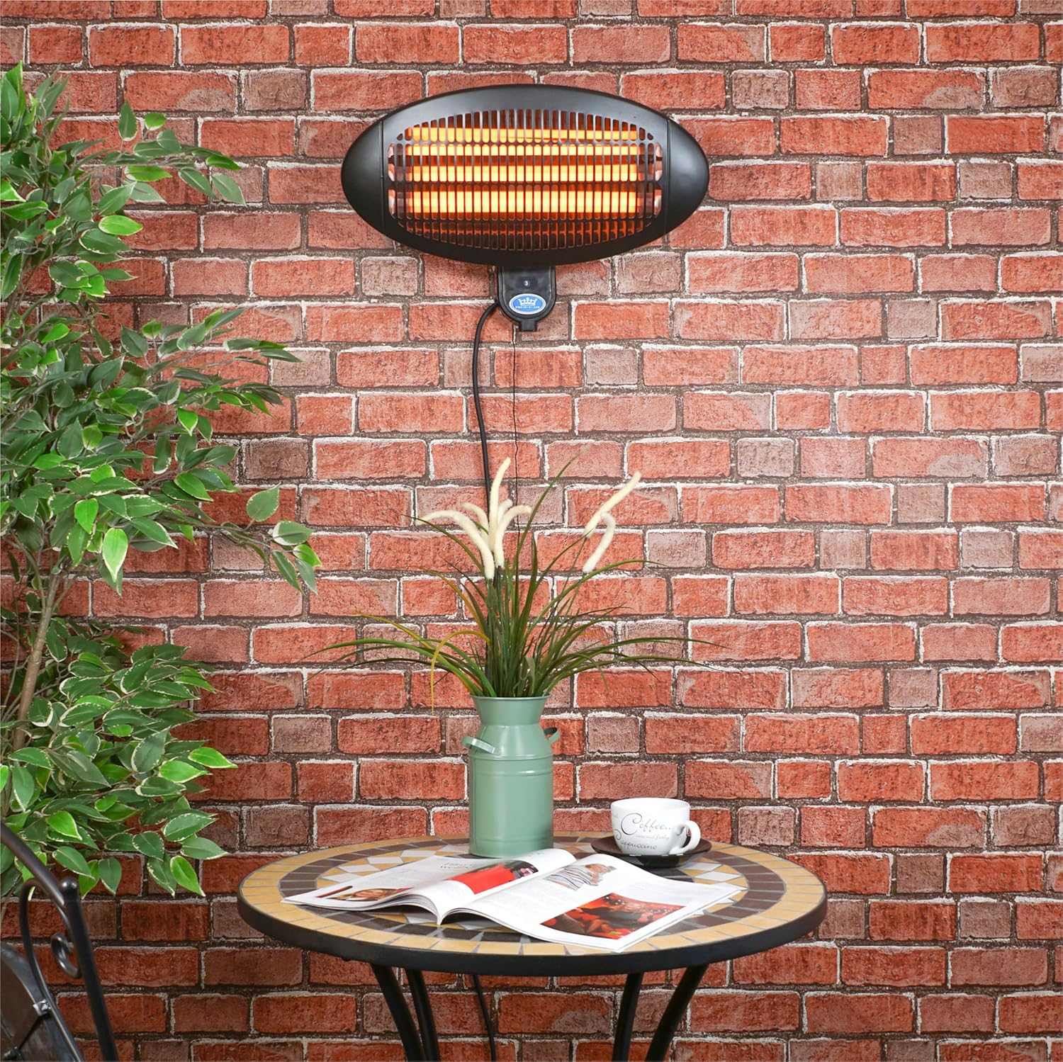 Freestanding fireplace heater