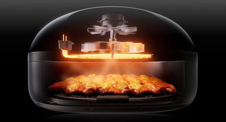 convection oven radiant heater for food safety